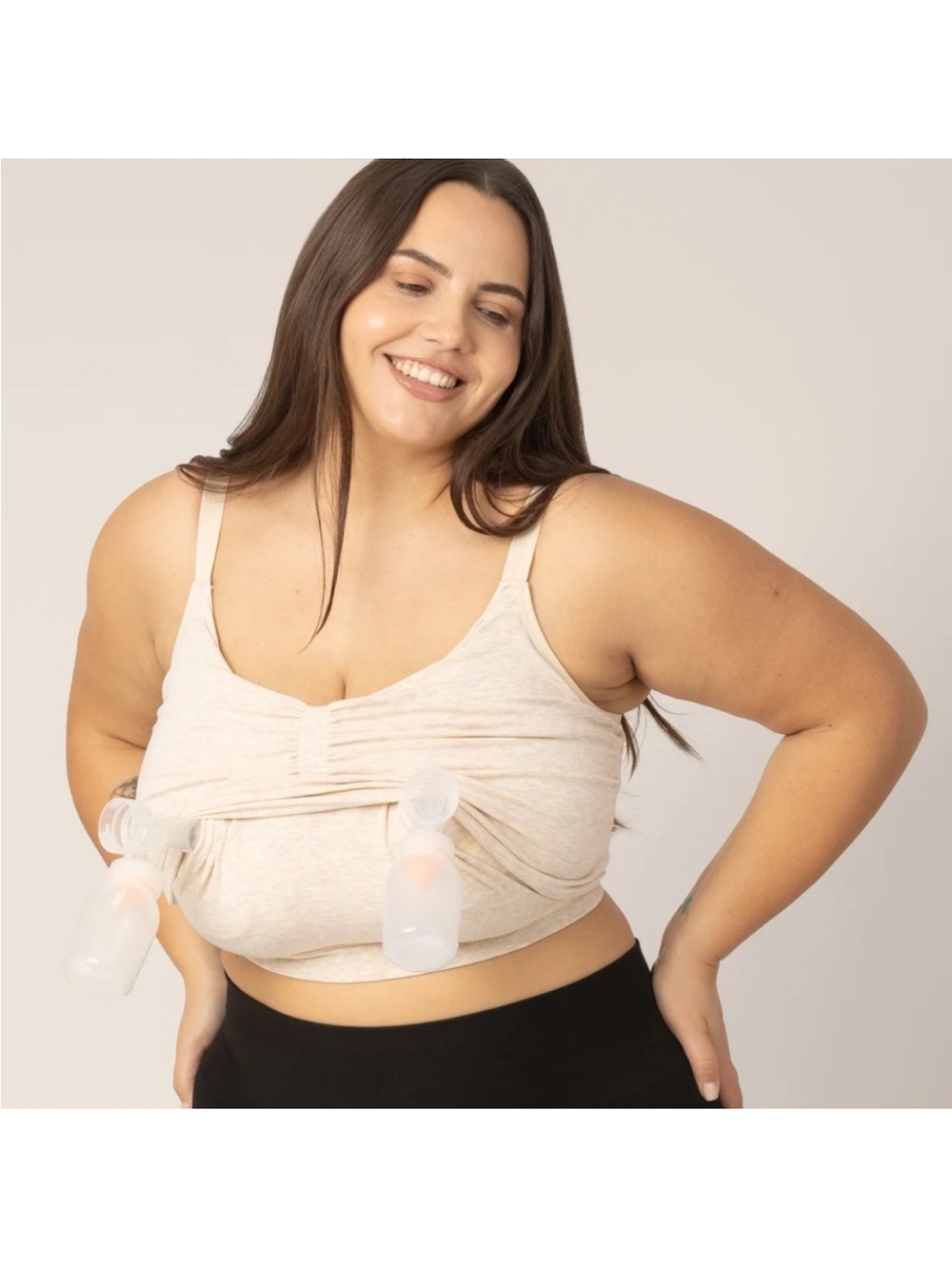 NEW Kindred Bravely Sublime Bamboo Hands-Free Pumping Lounge&Sleep Bra SZ MED BU